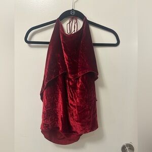 Alice & Olivia Velvet Halter Top